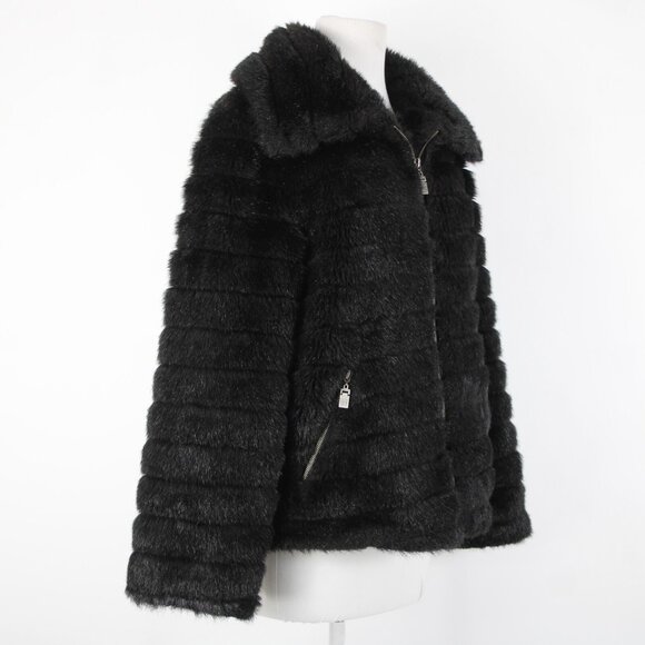 Alpine Studio Sz L Collared Pockets Faux Fur Lined Modarylic Polyester Jacket - Picture 9 of 16
